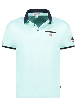 Geographical Norway Koszulka polo &quot;Kara&quot; w kolorze turkusowym ze sklepu Limango Polska w kategorii T-shirty męskie - zdjęcie 183675704