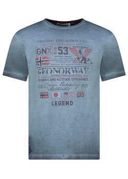 Geographical Norway Koszulka &quot;Jorick&quot; w kolorze niebieskim ze sklepu Limango Polska w kategorii T-shirty męskie - zdjęcie 183676310