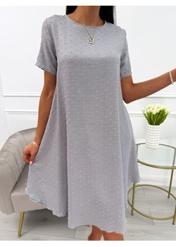 Szara Sukienka Oversize ze sklepu ModnaKiecka.pl w kategorii Sukienki - zdjęcie 183676591