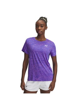 Damska koszulka treningowa Under Armour Tech SSC- Twist - fioletowa ze sklepu Sportstylestory.com w kategorii Bluzki damskie - zdjęcie 183677553