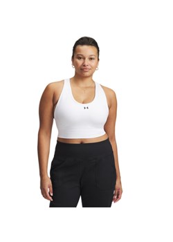 Biustonosz treningowy Under Armour Vanish Seamless Mid Bra - biały ze sklepu Sportstylestory.com w kategorii Biustonosze - zdjęcie 183677570