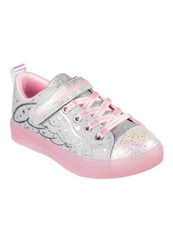 Buty Skechers S Lights Twinkle Sparks Heather Magic 314703L-GYPK srebrny ze sklepu ButyModne.pl w kategorii Trampki dziecięce - zdjęcie 183677643