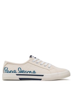 Tenisówki Pepe Jeans Brady Denim W PLS31438 Biały ze sklepu eobuwie.pl w kategorii Trampki damskie - zdjęcie 183677870