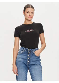 Guess Jeans T-Shirt W4YI03 J1314 Czarny Slim Fit ze sklepu MODIVO w kategorii Bluzki damskie - zdjęcie 183678793