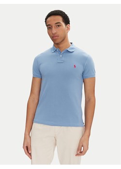 Polo Ralph Lauren Polo 710536856444 Błękitny Slim Fit ze sklepu MODIVO w kategorii T-shirty męskie - zdjęcie 183678923