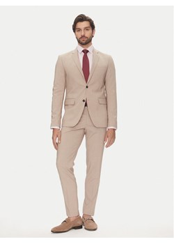 Lindbergh Garnitur 30-61040 Beżowy Slim Fit ze sklepu MODIVO w kategorii Garnitury męskie - zdjęcie 183679121