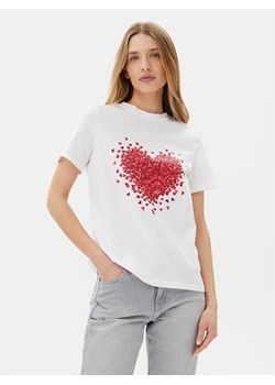 Pieces T-Shirt Maria 17155082 Biały Relaxed Fit ze sklepu MODIVO w kategorii Bluzki damskie - zdjęcie 183679200