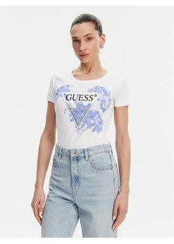 Guess T-Shirt W5GI08 J1314 Biały Slim Fit ze sklepu MODIVO w kategorii Bluzki damskie - zdjęcie 183679240