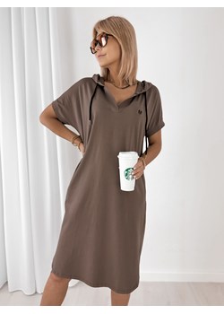 sukienka atharia brązowa one size ze sklepu UBRA w kategorii Sukienki - zdjęcie 183682451