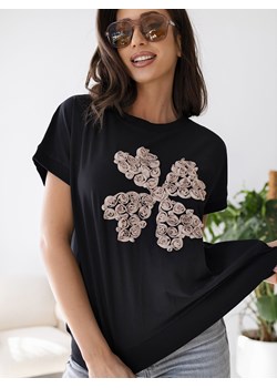 bluzka fleurs czarna one size - id: prod-80224-group - marki UBRA - 183682490 bluzka fleurs czarna one size ze sklepu UBRA w kategorii Bluzki damskie - zdjęcie 183682490