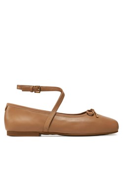 Baleriny Michael Kors Collette Leather Ballet Flat 40T4CTFP1L Brązowy ze sklepu eobuwie.pl w kategorii Balerinki - zdjęcie 183683202