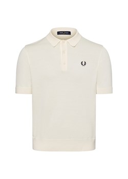 Fred Perry Męska koszulka polo Mężczyźni Bawełna piaskowy jednolity ze sklepu vangraaf w kategorii Swetry męskie - zdjęcie 183684551