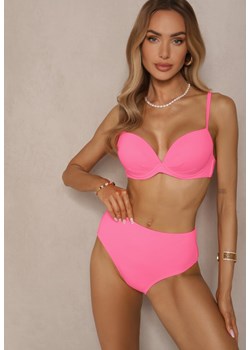Różowe Basicowe Bikini Biustonosz i Majtki Figi Natonea ze sklepu renee.pl w kategorii Stroje kąpielowe - zdjęcie 183686713