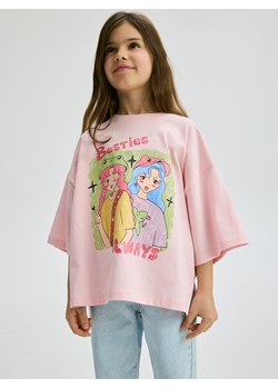 Reserved - T-shirt z nadrukiem - pastelowy róż ze sklepu Reserved w kategorii Bluzki dziewczęce - zdjęcie 183687134