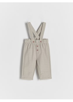 Reserved - Spodnie z szelkami - jasnoszary ze sklepu Reserved w kategorii Spodnie i półśpiochy - zdjęcie 183687153