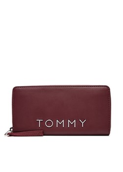 Duży Portfel Damski Tommy Jeans AW0AW16485 Bordowy ze sklepu eobuwie.pl w kategorii Portfele damskie - zdjęcie 183687573