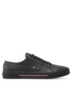 Tenisówki Tommy Hilfiger Core Corporate Vulc Leather FM0FM04561 Czarny ze sklepu eobuwie.pl w kategorii Trampki męskie - zdjęcie 183687644