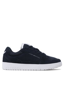 Sneakersy Tommy Hilfiger Th Basket Core Suede FM0FM04694 Granatowy ze sklepu eobuwie.pl w kategorii Trampki męskie - zdjęcie 183687651