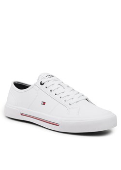 Tenisówki Tommy Hilfiger Core Corporate Vulc Leather FM0FM04561 Biały ze sklepu eobuwie.pl w kategorii Trampki męskie - zdjęcie 183687661