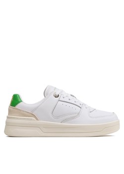 Sneakersy Tommy Hilfiger Leather Basket Sneaker FW0FW06951 Biały ze sklepu eobuwie.pl w kategorii Buty sportowe damskie - zdjęcie 183687744
