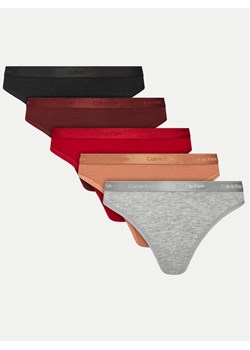 Calvin Klein Underwear Komplet 5 par stringów Thong 5pk 000QD5247E Kolorowy ze sklepu MODIVO w kategorii Majtki damskie - zdjęcie 183688973