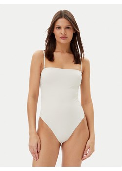 Calvin Klein Swimwear Strój kąpielowy KW0KW02709 Beżowy ze sklepu MODIVO w kategorii Stroje kąpielowe - zdjęcie 183689020