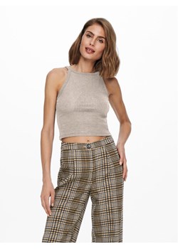 ONLY Top 15232924 Szary Slim Fit ze sklepu MODIVO w kategorii Bluzki damskie - zdjęcie 183689033