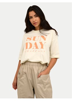 Kaffe T-Shirt Harries 10508588 Beżowy Relaxed Fit ze sklepu MODIVO w kategorii Bluzki damskie - zdjęcie 183689100