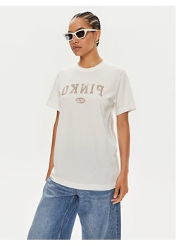 Pinko T-Shirt Tiramisu 104269 Biały Reglan Fit ze sklepu MODIVO w kategorii Bluzki damskie - zdjęcie 183689180
