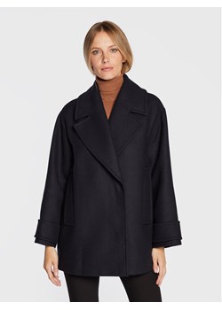 IVY OAK Płaszcz wełniany Carly IO1122F1050 Granatowy Relaxed Fit ze sklepu MODIVO w kategorii Płaszcze damskie - zdjęcie 183689280