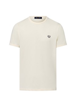 Fred Perry T-shirt męski Mężczyźni Bawełna piaskowy jednolity ze sklepu vangraaf w kategorii T-shirty męskie - zdjęcie 183691532