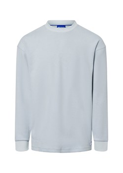 HUGO BLUE Bluza męska - Nuwolo Mężczyźni jasnoniebieski wypukły wzór tkaniny ze sklepu vangraaf w kategorii T-shirty męskie - zdjęcie 183691540
