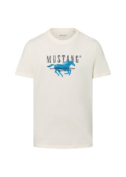 Mustang Koszulka męska - Austin Mężczyźni Bawełna piaskowy nadruk ze sklepu vangraaf w kategorii Bluzki damskie - zdjęcie 183691553