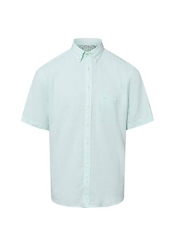 Fynch-Hatton Męska koszula casual z zawartością lnu Mężczyźni Regular Fit len miętowy marmurkowy ze sklepu vangraaf w kategorii Koszule męskie - zdjęcie 183691564