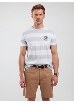 Koszulka męska w paski biało-niebieska Remir 400 ze sklepu Big Star w kategorii T-shirty męskie - zdjęcie 183692574