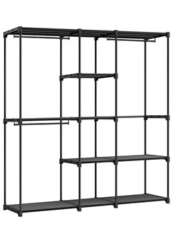 SONGMICS Garderoba stojąca w kolorze czarnym - 182 x 182 x 43 cm ze sklepu Limango Polska w kategorii Szafy - zdjęcie 183693470