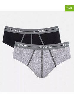 Sloggi Slipy (2 pary) &quot;Start&quot; w kolorze czarno-szarym ze sklepu Limango Polska w kategorii Majtki męskie - zdjęcie 183693692
