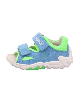 superfit Skórzane półsandały &quot;Flow&quot; w kolorze błękitno-zielono-białym ze sklepu Limango Polska w kategorii Sandały dziecięce - zdjęcie 183693853