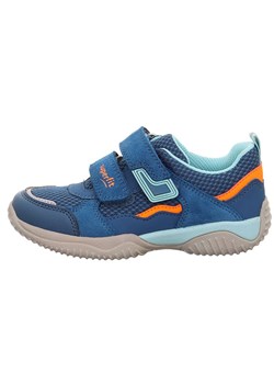 superfit Skórzane sneakersy &quot;Storm&quot; w kolorze niebiesko-błękitno-pomarańczowym ze sklepu Limango Polska w kategorii Buty sportowe dziecięce - zdjęcie 183694220