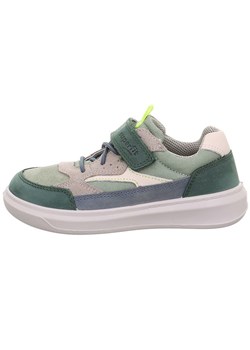 superfit Skórzane sneakersy &quot;Cosmo&quot; w kolorze beżowo-zielonym ze sklepu Limango Polska w kategorii Buty sportowe dziecięce - zdjęcie 183694284