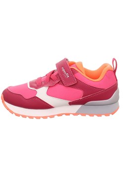superfit Skórzane sneakersy &quot;Dash&quot; w kolorze różowo-biało-czerwonym ze sklepu Limango Polska w kategorii Buty sportowe dziecięce - zdjęcie 183694364