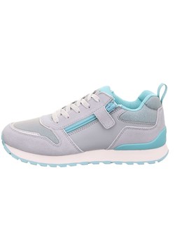superfit Skórzane sneakersy &quot;Dash&quot; w kolorze szaro-błękitnym ze sklepu Limango Polska w kategorii Buty sportowe dziecięce - zdjęcie 183694380