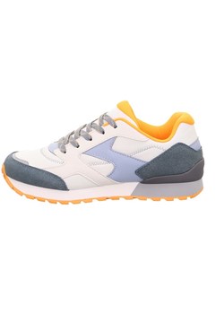 superfit Skórzane sneakersy &quot;Dash&quot; w kolorze biało-granatowo-pomarańczowym ze sklepu Limango Polska w kategorii Buty sportowe dziecięce - zdjęcie 183694404