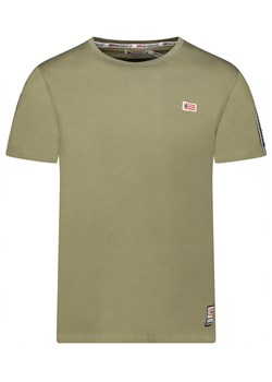Geographical Norway Koszulka &quot;Javender&quot; w kolorze khaki ze sklepu Limango Polska w kategorii T-shirty męskie - zdjęcie 183694594