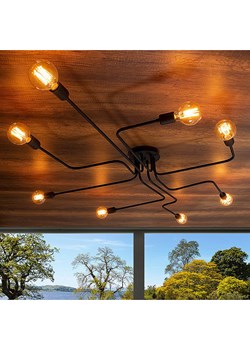 Opviq Lampa sufitowa "Truva" w kolorze czarnym - Ø 140 cm ze sklepu Limango Polska w kategorii Oświetlenie - zdjęcie 183694691