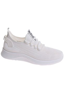 Wkładane ażurowe białe męskie buty sportowe /E2-2 17756 GF285/ ze sklepu Pantofelek24.pl w kategorii Buty sportowe męskie - zdjęcie 183694772