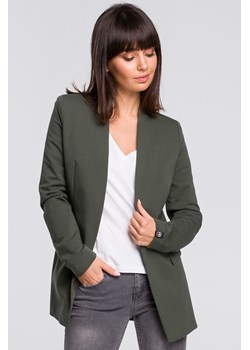 Żakiet dzianinowy plus size bez zapięcia - militarno-zielony ze sklepu Cudmoda w kategorii Marynarki damskie - zdjęcie 183696610
