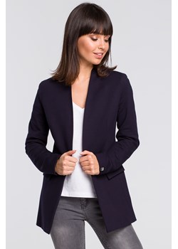Żakiet dzianinowy plus size bez zapięcia - granatowy ze sklepu Cudmoda w kategorii Marynarki damskie - zdjęcie 183696611