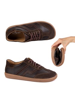 Buty barefoot damskie skórzane Olivier Eliza ciemny brąz ze sklepu butyolivier w kategorii Półbuty damskie - zdjęcie 183696893