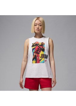 Damski T-shirt bez rękawów z grafiką Jordan - Brązowy ze sklepu Nike poland w kategorii Bluzki damskie - zdjęcie 183699040